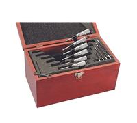 Starrett S436.1cxrlz 436.1 Série extérieur Micromètre Set, Ratchet Stop, écrou à cabestan en carbure de tungstène, visages, 0-15,2 cm Range, 0 cm Graduation