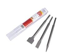 Starrett SDS Plus KCPK03 Lot de 3 burins plats et à pointe large de haute qualité pour briques de béton de maçonnerie Accessoires pour marteaux rotatifs