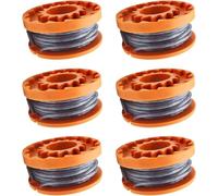 StarRing Bobine de fil et couvercle de rechange pour débroussailleuse Mac Allister MGTP18Li 1,65 mm 3 m WX150 Accessoires de rechange pour débroussailleuse Macallister (6 pièces)