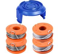 StarRing Bobine de fil et couvercle de rechange pour débroussailleuse Mac Allister MGTP18Li 1,65 mm 3 m WX150 Accessoires de rechange pour débroussailleuse Macallister (5 pièces)