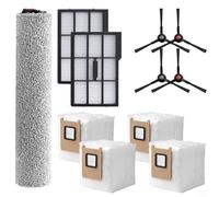 StarRing Lot de 11 accessoires de rechange pour aspirateur robot Eufy pour aspirateur robot Omni E25/E28, 1 brosse à rouleau, 4 brosses latérales, 2 filtres, 4 sacs à poussière