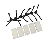 StarRing Lot de 11 brosses latérales HEPA pour Lidl pour aspirateur robot SilverCrest SSR 3000 A1, 5 filtres HEPA, 6 brosses latérales