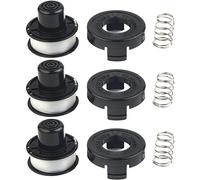 StarRing Lot de 3 bobines de fil et couvercle de rechange pour débroussailleuse Black+Decker A6226 GL250 GL310 GL360