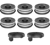 StarRing Lot de 4/8/12 bobines de rechange et cache-bobine pour débroussailleuse Einhell GC-ET 4530 3405685, accessoires pour débroussailleuse, ligne et capuchon (8 pièces)