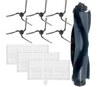 StarRing Pièces de rechange pour aspirateur robot Eufy C10 avec station auto-vide pour aspirateurs Eufy C10, accessoires 1 brosse principale, 3 filtres, 6 brosses latérales