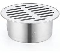 StarRing Siphon de sol rond en acier inoxydable, grille en acier métallique, filtre anti-encrassement, balcon extérieur, cour, outils ménagers (83 m)