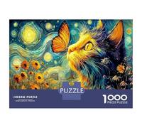 Starry Chat 1000 Pièces Amateurs De PuzzlesFox Van Gogh pour Adultes Jeu D'Intelligence Premium avec Défis Paysagedes QuatreSaisons 70x50cm/1000pcs