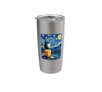 Starry Cheese Night Dairy Funny cheese lover humour Gobelet isotherme en acier inoxydable double paroi