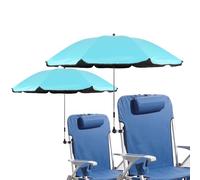 STARRY CITY Lot de 2 parasols de chaise avec pince réglable, UPF 50+, parapluie d'ombrage, parapluie à clipser pour terrasse, plage, poussettes, fauteuils roulants, voiturettes de golf (bleu)