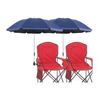 STARRY CITY Lot de 2 parasols pour chaise de plage avec pince universelle, parasol à clipser pour terrasse, fauteuils roulants, voiturettes de golf (D-bleu, lot de 2) chaises non incluses