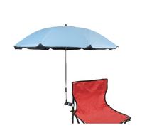 STARRY CITY Parasol pour chaise avec pince réglable, avec clip parapluie pour chaises de terrasse, chaises de plage, chaise longue, fauteuil roulant, chariot de golf (bleu clair)
