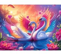 Starry Colorful Cygne 500 Pieces Casse-tête pour Ado en Carton Épais Rigide Animal Animal de Compagnie Facile Débutant Jeu De Société Soirée Entre Amis Cadeau Anniversaire Premium 500 PCS/52×38cm