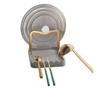 STARRY G G&G Repose-cuillère de cuisine avec support de couvercle, repose-ustensiles de cuisine avec coussinet anti-goutte, résistant à la chaleur, spatules, étagère à couverts simple
