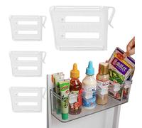 STARRY G Lot de 4 panneaux de séparation pour réfrigérateur, ustensiles de cuisine, clips de tri multifonctionnels, séparateur coulissant rétractable sur le côté du congélateur, séparateurs de tiroir