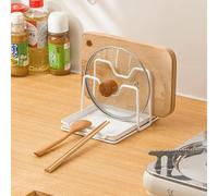 STARRY G Repose-ustensiles de cuisine avec tampon d'égouttement, repose-cuillère de cuisine avec support de couvercle, résistant à la chaleur, support de couvercle de casserole double couche, support