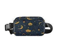 Starry Mount Moon Sac à bandoulière tendance pour Halloween, sac de taille pour petits entrepreneurs, étanche, avec sangle réglable, pour cyclisme, randonnée, gym, accessoires de course