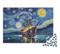 Starry Night 1000Pièces Puzzle Recyclable Adultes 52x38cm/1000pcs pour Décoration Maison