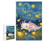 Starry Night Axolotl Adventure Puzzle 1000 Pièces Educa Jouet en Bois Cadeau Unique Décoration Intérieure Jeu Éducatif Challenge Toy Adultes Et Enfants À Partir De 14 Ans 1000 PCS