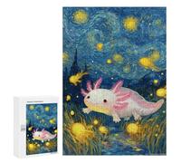 Starry Night Axolotl Adventure Puzzle 1000 Pièces Educa Jouet en Bois Cadeau Unique Décoration Intérieure Jeu Éducatif Challenge Toy Adultes Et Enfants À Partir De 14 Ans 300 PCS