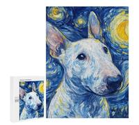Starry Night Bull Terrier -5 Puzzle 500 Pièces Educa Jouet en Bois Cadeau Unique Décoration Intérieure Jeu Éducatif Challenge Toy Adultes Et Enfants À Partir De 14 Ans 500 PCS