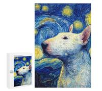 Starry Night Bull Terrier Art Print -1 Puzzle 1000 Pièces Educa Jouet en Bois Cadeau Unique Décoration Intérieure Jeu Éducatif Challenge Toy Adultes Et Enfants À Partir De 14 Ans 1000 PCS