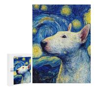 Starry Night Bull Terrier Art Print -1 Puzzle 1000 Pièces Educa Jouet en Bois Cadeau Unique Décoration Intérieure Jeu Éducatif Challenge Toy Adultes Et Enfants À Partir De 14 Ans 500 PCS