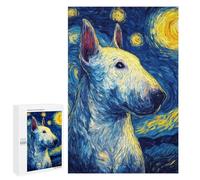 Starry Night Bull Terrier Puzzle 1000 Pièces Educa Jouet en Bois Cadeau Unique Décoration Intérieure Jeu Éducatif Challenge Toy Adultes Et Enfants À Partir De 14 Ans 1000 PCS