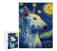 Starry Night Bull Terrier Puzzle 500 Pièces Educa Jouet en Bois Cadeau Unique Décoration Intérieure Jeu Éducatif Challenge Toy Adultes Et Enfants À Partir De 14 Ans 500 PCS