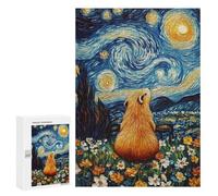 Starry Night Capybara -1 Puzzle 300 Pièces Educa Jouet en Bois Cadeau Unique Décoration Intérieure Jeu Éducatif Challenge Toy Adultes Et Enfants À Partir De 14 Ans 300 PCS