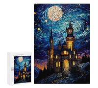 Starry Night Castle Mosaic-1 Puzzle 1000 Pièces Educa Jouet en Bois Cadeau Unique Décoration Intérieure Jeu Éducatif Challenge Toy Adultes Et Enfants À Partir De 14 Ans 300 PCS