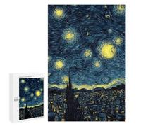 Starry Night Cityscape Puzzle 1000 Pièces Educa Jouet en Bois Cadeau Unique Décoration Intérieure Jeu Éducatif Challenge Toy Adultes Et Enfants À Partir De 14 Ans 1000 PCS