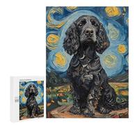 Starry Night Cocker Spaniel Art Print-4 Puzzle 1000 Pièces Educa Jouet en Bois Cadeau Unique Décoration Intérieure Jeu Éducatif Challenge Toy Adultes Et Enfants À Partir De 14 Ans 500 PCS