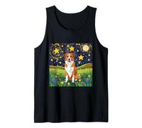 Starry Night Dog Meadow - Scène artistique pour animaux de compagnie, chiot mignon Débardeur