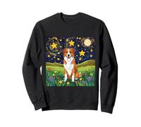 Starry Night Dog Meadow - Scène artistique pour animaux de compagnie, chiot mignon Sweatshirt