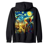 Starry Night Evil Clown Amusement Park Halloween Horreur Art Sweat à Capuche