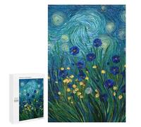 Starry Night Flowers Canvas Print -2 Puzzle 1000 Pièces Educa Jouet en Bois Cadeau Unique Décoration Intérieure Jeu Éducatif Challenge Toy Adultes Et Enfants À Partir De 14 Ans 1000 PCS