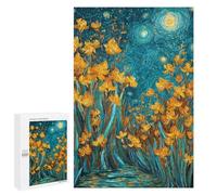 Starry Night Iris Garden -2 Puzzle 1000 Pièces Educa Jouet en Bois Cadeau Unique Décoration Intérieure Jeu Éducatif Challenge Toy Adultes Et Enfants À Partir De 14 Ans 1000 PCS