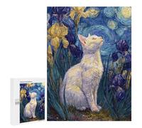 Starry Night Iris Garden Cat -1 Puzzle 1000 Pièces Educa Jouet en Bois Cadeau Unique Décoration Intérieure Jeu Éducatif Challenge Toy Adultes Et Enfants À Partir De 14 Ans 500 PCS