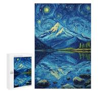 Starry Night Mountain Reflections -5 Puzzle 1000 Pièces Educa Jouet en Bois Cadeau Unique Décoration Intérieure Jeu Éducatif Challenge Toy Adultes Et Enfants À Partir De 14 Ans 1000 PCS