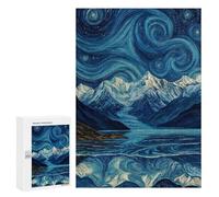 Starry Night Mountain Reflections -6 Puzzle 1000 Pièces Educa Jouet en Bois Cadeau Unique Décoration Intérieure Jeu Éducatif Challenge Toy Adultes Et Enfants À Partir De 14 Ans 300 PCS