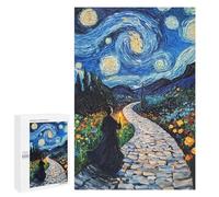 Starry Night Pathway Art Print -1 Puzzle 1000 Pièces Educa Jouet en Bois Cadeau Unique Décoration Intérieure Jeu Éducatif Challenge Toy Adultes Et Enfants À Partir De 14 Ans 1000 PCS