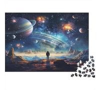 Starry Night Puzzles 1000 Pièces Papier Recy osmic Landscape Puzzle for Garçon & Fille Amusant Present & Activity for Home Great Gift for Boy & Girl‘s Birthday 38x26cm/1000Ps