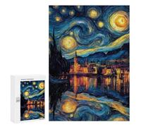 Starry Night Reflections -4 Puzzle 1000 Pièces Educa Jouet en Bois Cadeau Unique Décoration Intérieure Jeu Éducatif Challenge Toy Adultes Et Enfants À Partir De 14 Ans 300 PCS