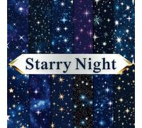 Starry Night Scrapbook Paper Craft Pad: 12 Stary Sky Designs, 24 Double-Side Sheets Printed on 8.5"x8.5" Size Paper With Premium Colors. Perfect for ... Wrapping, Collage, Decorations, DIY and More!