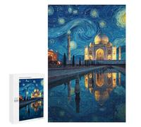 Starry Night Taj Mahal Reflection -1 Puzzle 1000 Pièces Educa Jouet en Bois Cadeau Unique Décoration Intérieure Jeu Éducatif Challenge Toy Adultes Et Enfants À Partir De 14 Ans 1000 PCS