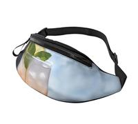 Starry Night The Mountains Sac banane tendance pour homme et femme Sac banane réglable pour entraînement, course à pied, voyage, sac banane décontracté, Cocktail d'été, Taille unique