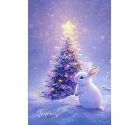 Starry Night Whispers: Christmas Bunny Journal: A Whimsical Holiday Notebook with a Bunny by the Christmas Tree