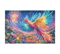 Starry Phénix Arc-en-Ciel 1000 Pièces Puzzle pour Ado en Carton Anti-Déchirure Cosmos, Arche et rayonnement Facile Débutant Jeu De Société Soirée Entre Amis Cadeau Anniversaire Petit Prix 1000 PCS