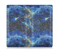 Starry Sky A Shooting Star Passing by Leather Toursuit Porte-carte d'immatriculation et carte d'assurance pour voiture, étui portefeuille essentiel pour cartes, permis de conduire, ciel étoilé, une