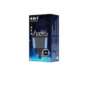 Starry Sky - Chargeur De Voiture 120W pour Téléphone Portable Charge Super Rapide Câble Rétractable Un Glisser Quatre Allume-Cigare USB(A Model,240W)